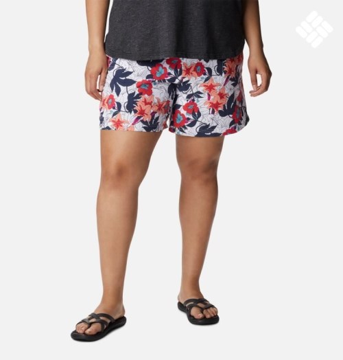 Women's Columbia Sandy River II Printed Shorts Flower | Plus Size CA-CL04A